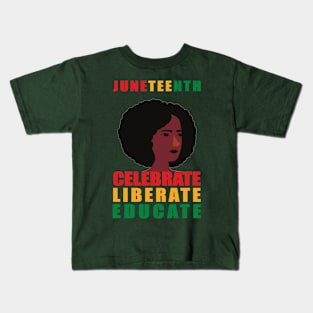 Juneteenth Celebrate Liberate Educate Kids T-Shirt